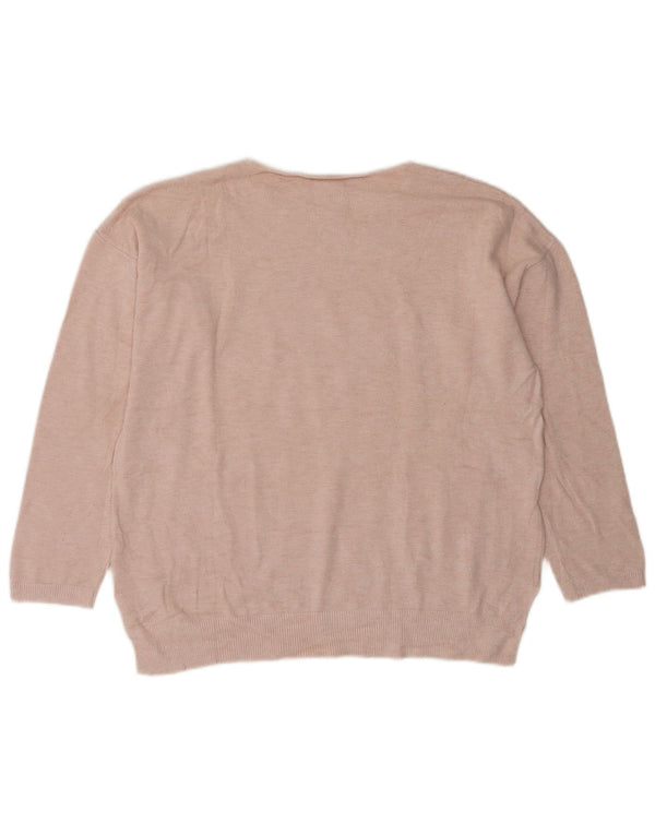 Pulover supradimensionat pentru fete Zara, cu decolteu, 11-12 ani, roz