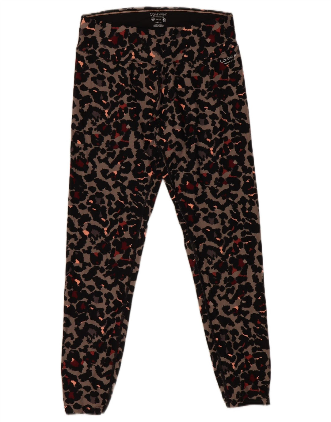 Calvin Klein Leggings de performanță pentru femei UK 10 Small Gri Nylon