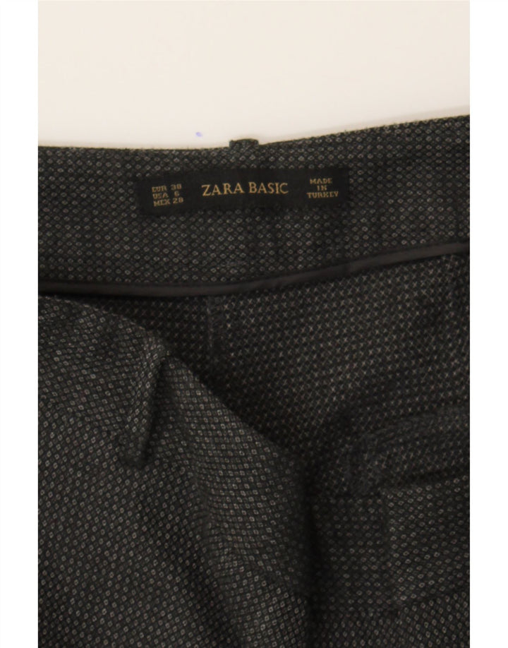 ZARA Womens Slim Chino Trousers EU 38 Medium W32 L27 Grey Check Vintage Zara and Second-Hand Zara from Messina Hembry 