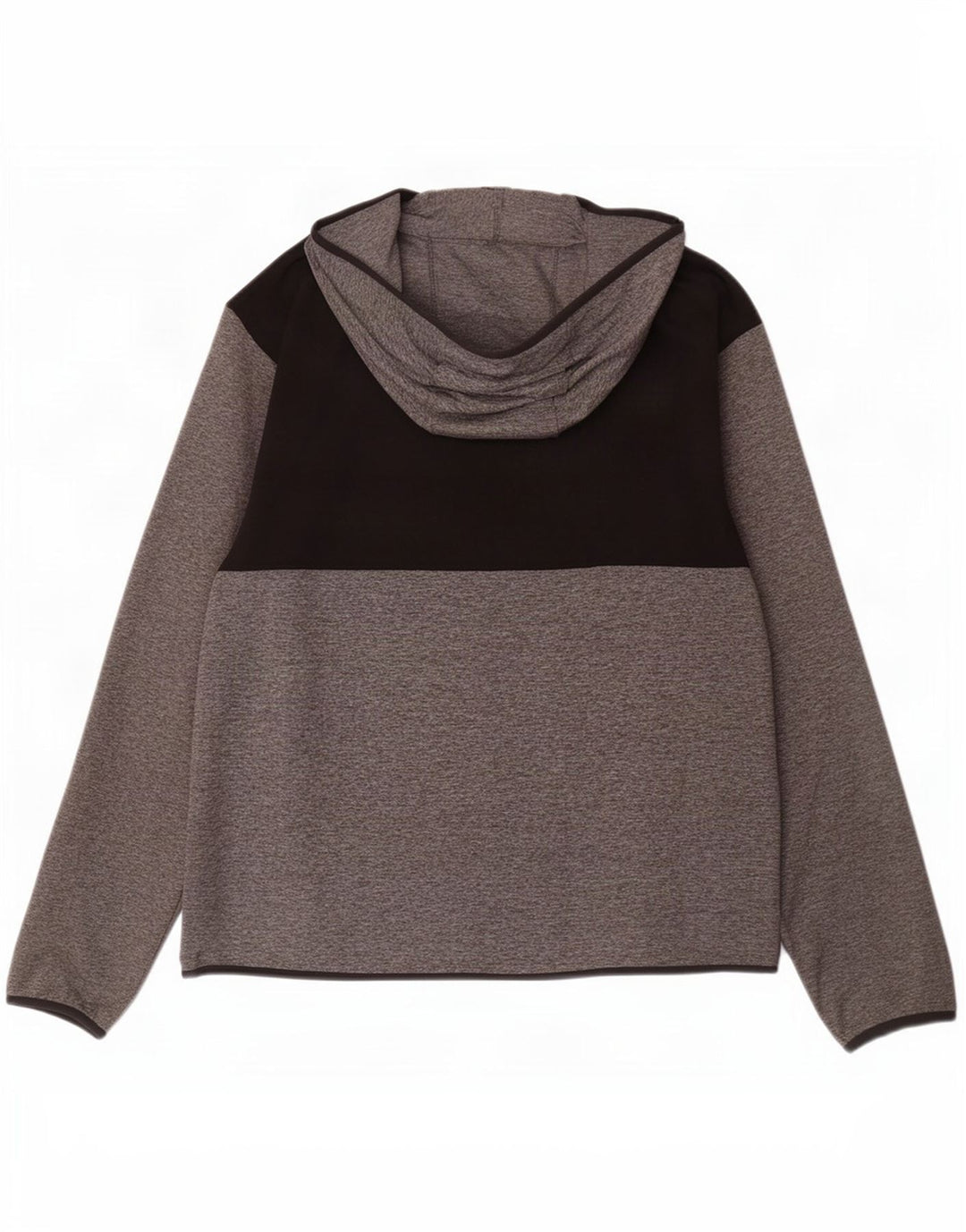 American Eagle Pulover cu capotă cu fermoar grafic pentru bărbați, 2XL, gri, bloc de culoare