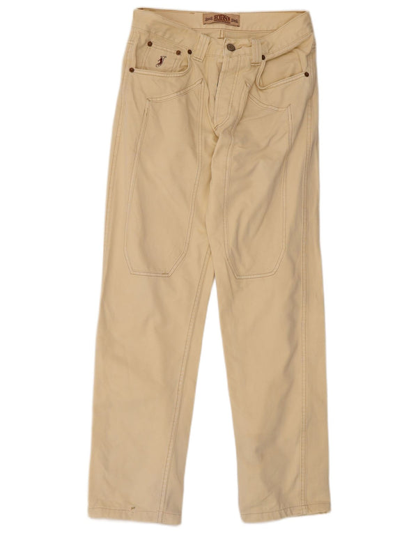 Pantaloni casual drepti pentru bărbați Jeckerson W31 L29 bumbac bej