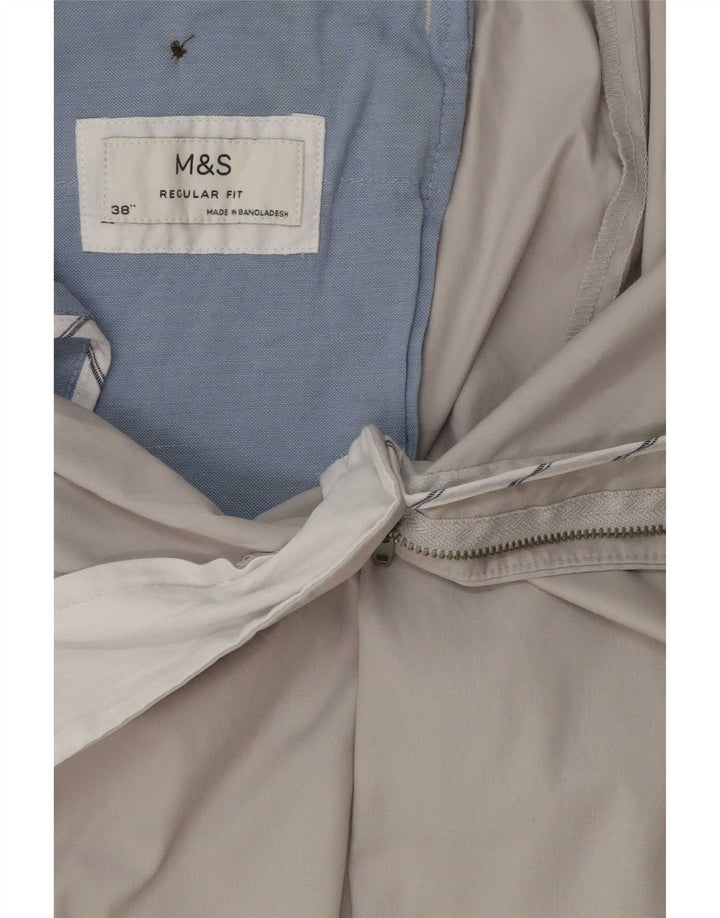 Pantaloni chino pentru bărbați Marks & Spencer, cu ajustare normală, L38 L29, bumbac gri