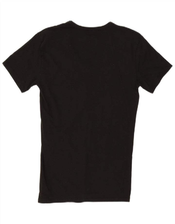 Tricou Calvin Klein pentru femei Top UK 10 Small Black Bumbac