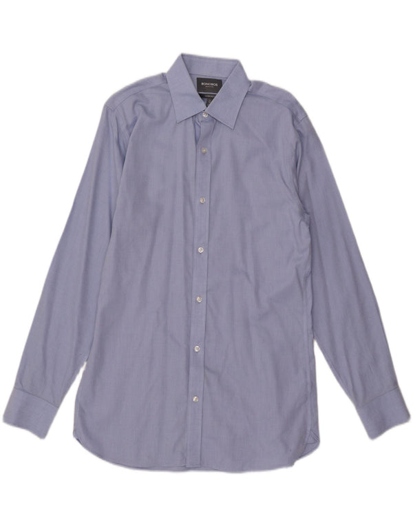 BONOBOS Cămașă croită pentru bărbați Slim Fit Mărimea 16 Bumbac albastru mare