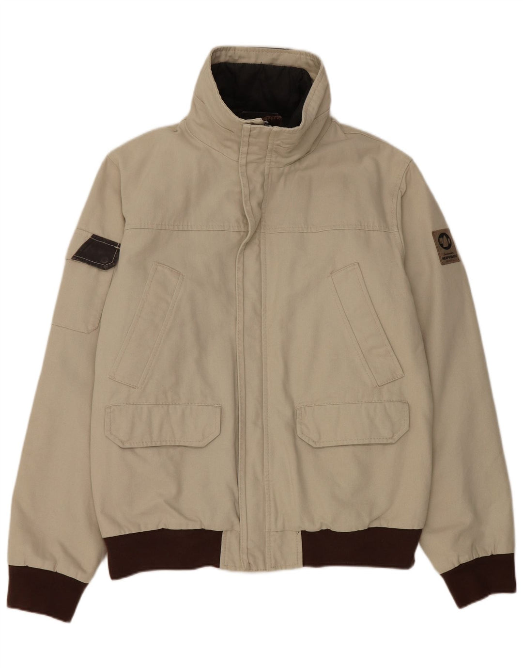 Murphy & Nye pentru bărbați Sailmakers Bomber Jacket UK 42 XL, bumbac color bloc, gri