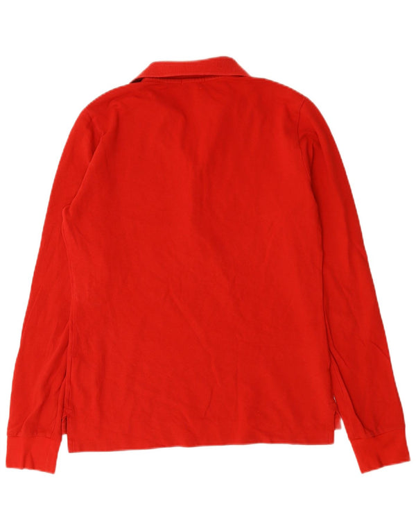 Cămașă pentru femei Polo Ralph Lauren, cu mânecă lungă, slim fit UK 12, bumbac roșu mediu