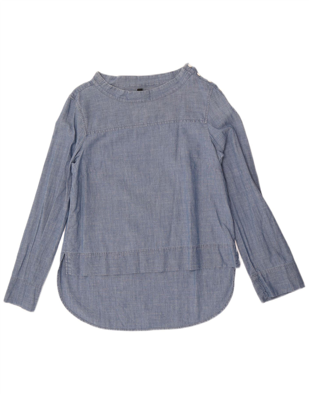 Bluză cu mânecă lungă pentru femei J. Crew Top US 6 Bumbac albastru mediu
