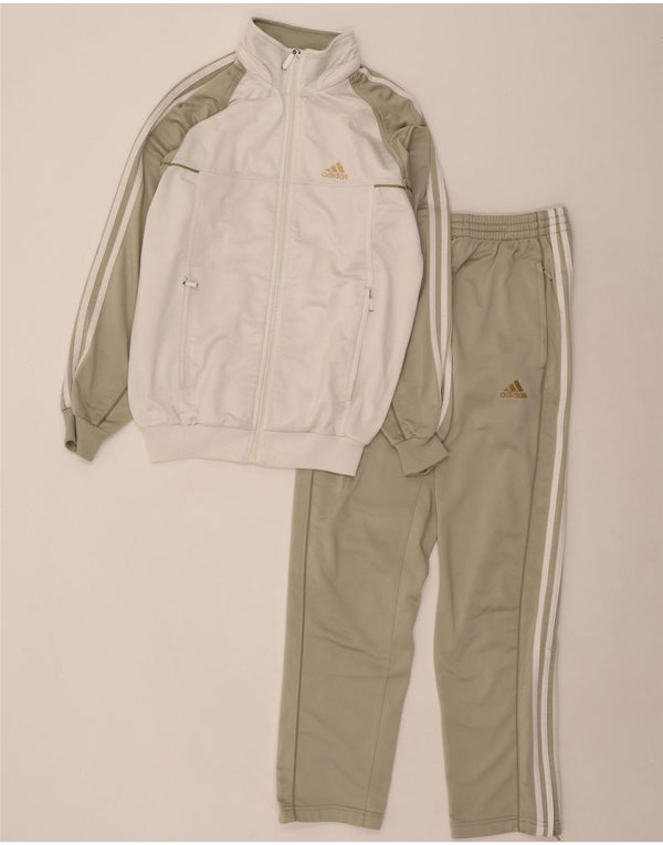Adidas Mens Graphic Full Tracksuit UK 32/34 XS Green Colourblock Polyester