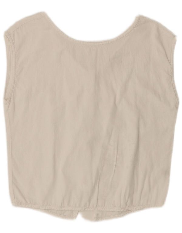 Bluză cămașă fără mâneci pentru femei Esprit UK 10 Small White