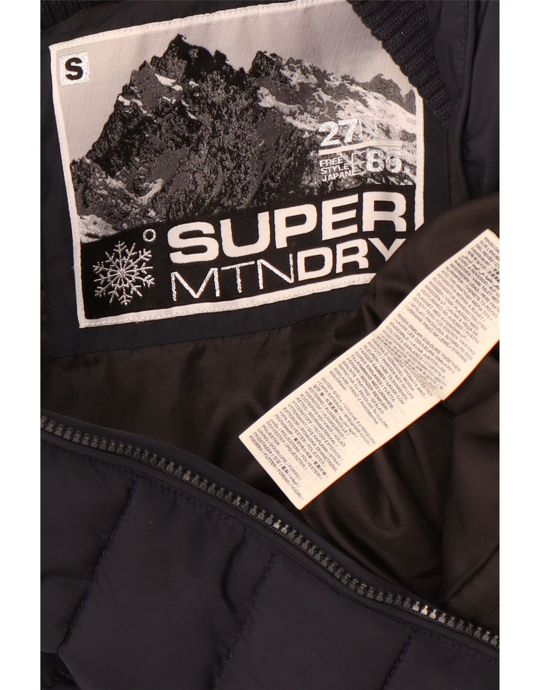 Jachetă căptușită Superdry pentru femei UK 10 Small Bleumarin Poliester