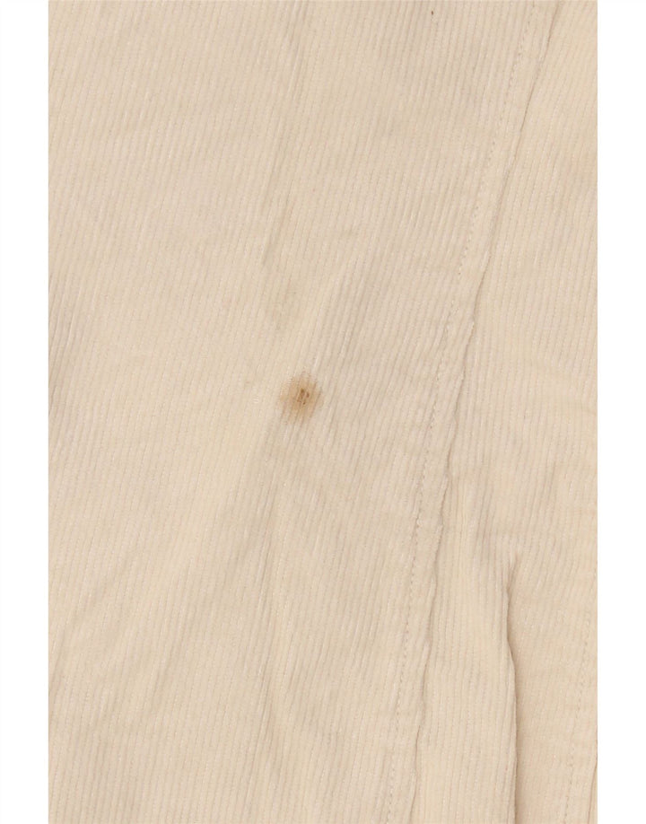 Blazer pentru femei Zara, cu 3 nasturi, din velur, UK 8, bumbac, bej mic