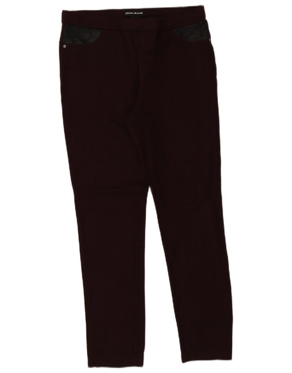 Leggings pentru femei Dkny UK 14 Medium Burgundy Viscose