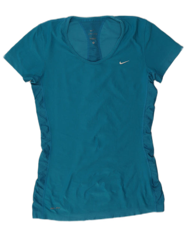 Tricou Nike Dri Fit pentru femei Top UK 10 Small Blue Poliester