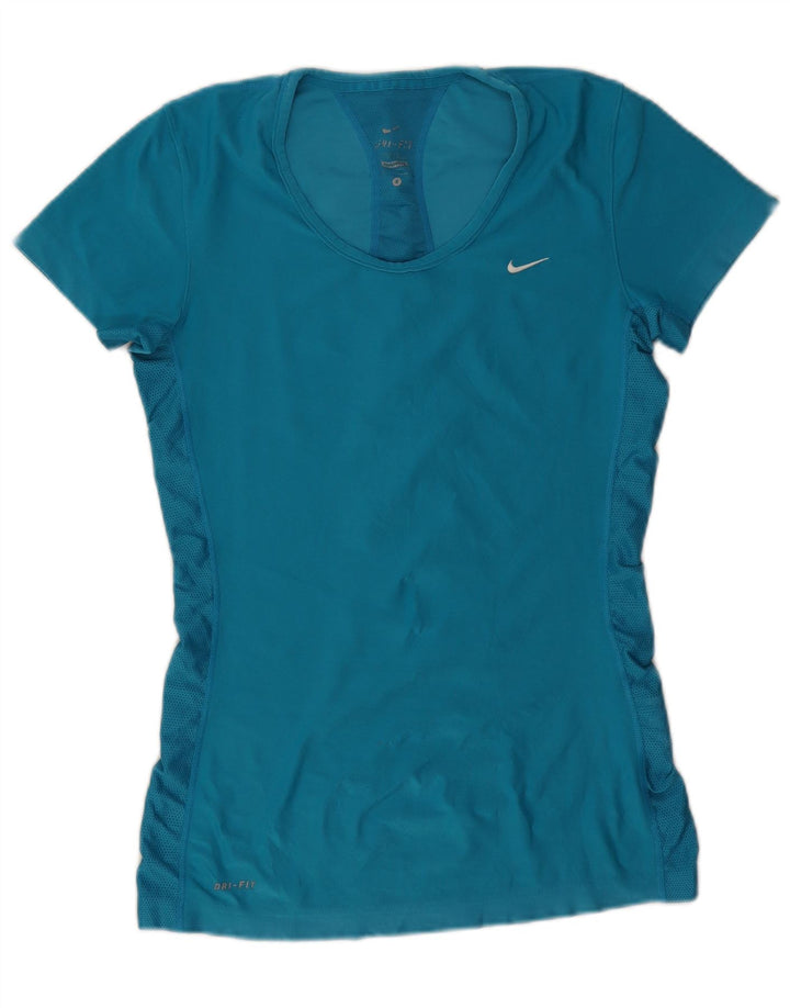 Tricou Nike Dri Fit pentru femei Top UK 10 Small Blue Poliester