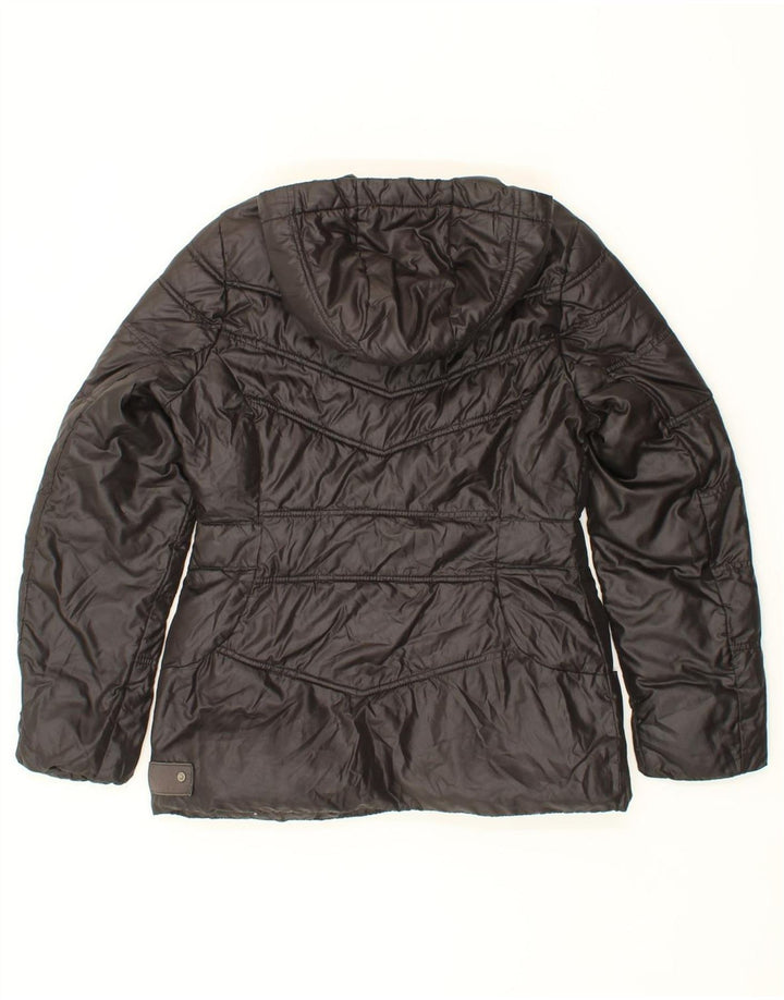 PUMA Womens Hooded Padded Jacket UK 10 Small Black Vintage Puma and Second-Hand Puma from Messina Hembry 