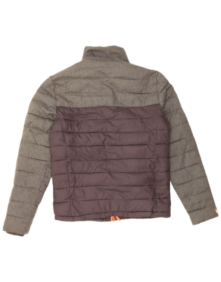 Jachetă căptușită pentru bărbați SUPERDRY UK 36, gri mic, nailon color bloc