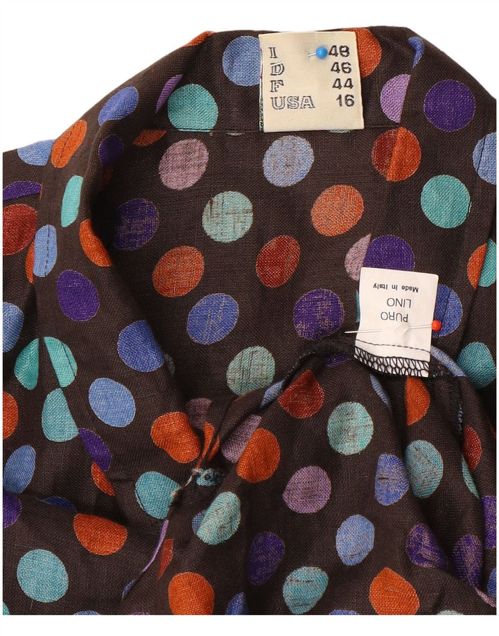Cămașă Vintage Pulover oversize pentru femei IT 48 XL Multicolore Buline
