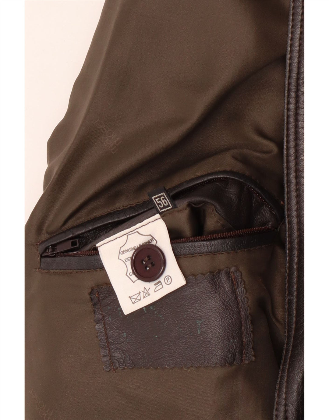 Palton din piele pentru bărbați MAX MOSER IT 56 3XL din piele maro