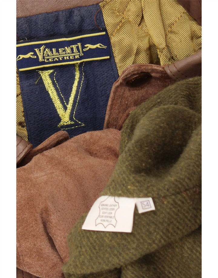 VALENT Jachetă de piele intoarsa pentru barbati EU 54 2XL din piele maro