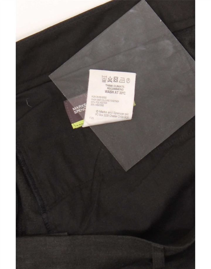 Marks & Spencer Pantaloni croiți pentru bărbați de costum drept W38 L31 poliester gri