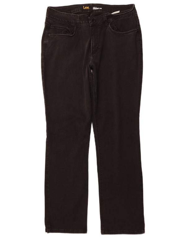 Pantaloni casual drepti LEE pentru femei, cu potrivire perfectă, US 14 XL W32 L29 Negri