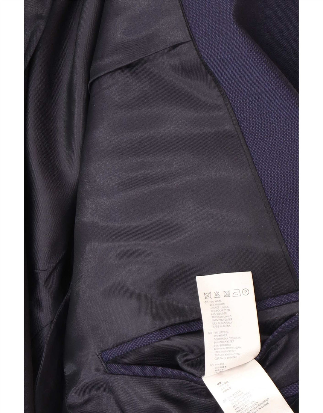 Jachetă Blazer pentru bărbați Reiss cu 1 nasture UK 38 Mediu Lână bleumarin