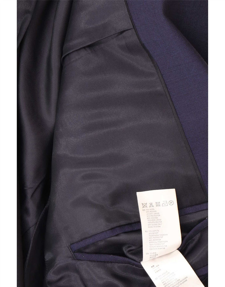 Jachetă Blazer pentru bărbați Reiss cu 1 nasture UK 38 Mediu Lână bleumarin