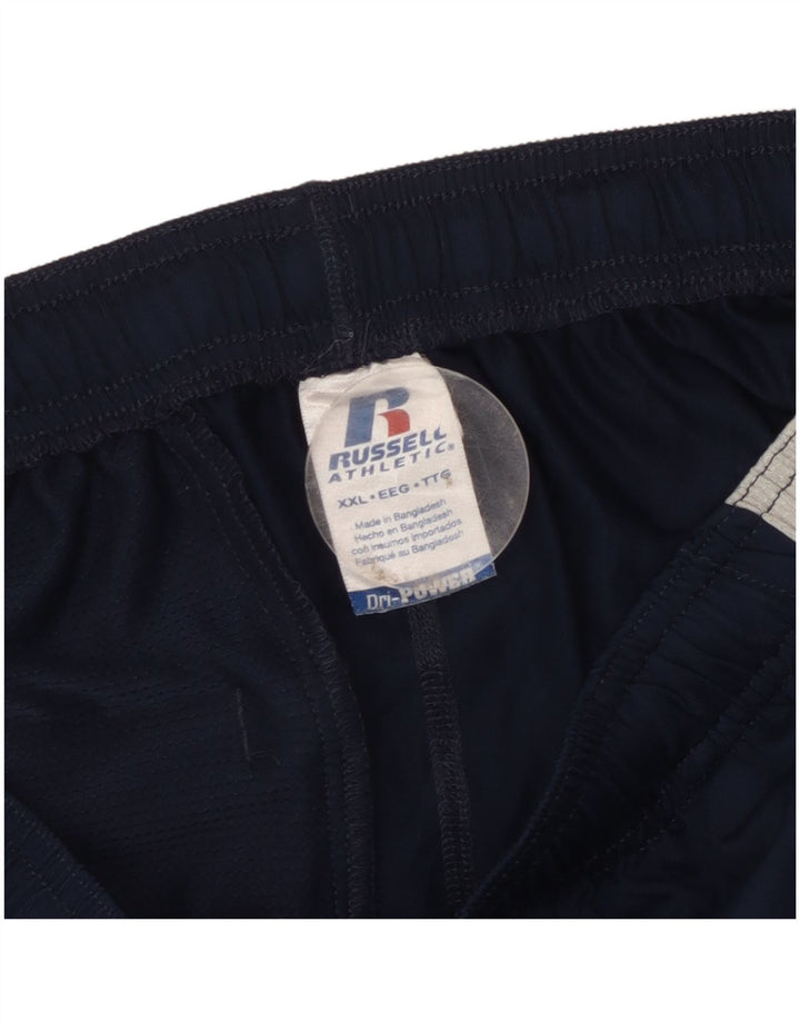 Pantaloni scurți sport pentru bărbați Russell Athletic 2XL, albastru bleumarin, poliester color bloc