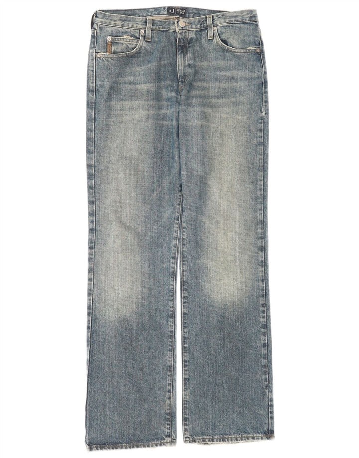 Blugi drepti pentru femei Armani W30 L32 Bumbac Albastru