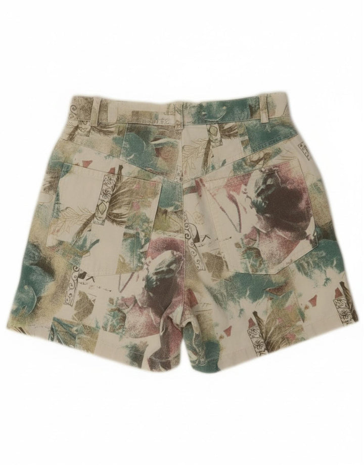 Pantaloni scurti casual vintage pentru femei UK 12 Medium W26 Multicolor Floral