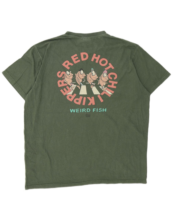 Tricou grafic pentru bărbați Weird Fish Top 2XL bumbac verde