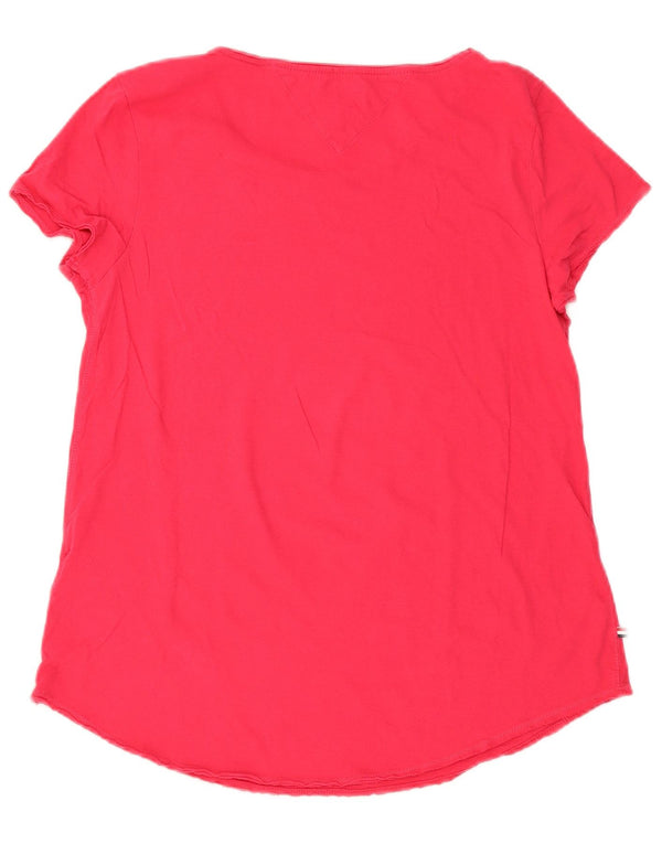 Tricou Tommy Hilfiger pentru femei Top UK 12 Medium Red Bumbac