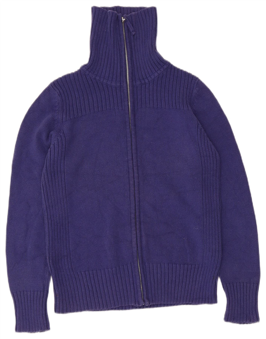 Pulover cardigan pentru femei Marks & Spencer UK 14, bumbac albastru mediu