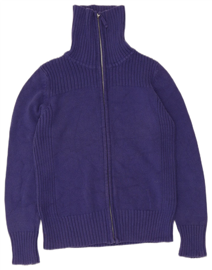 Pulover cardigan pentru femei Marks & Spencer UK 14, bumbac albastru mediu