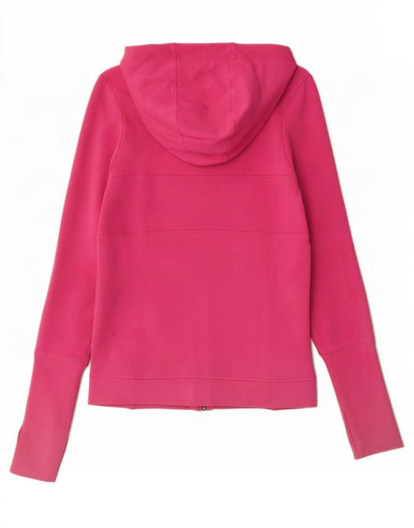 Pulover Nike Dri Fit, cu fermoar, pentru femei, UK 8/10, bumbac roz mic