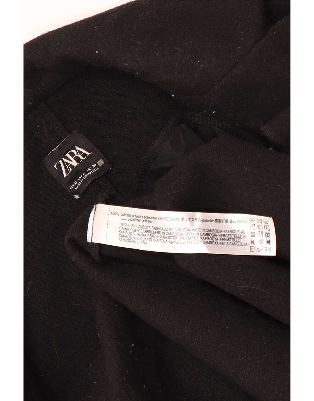 Pardesiu deschis pentru femei Zara UK 14 Poliester mediu negru