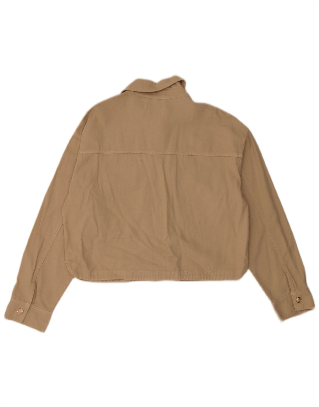 Jachetă bomber oversized pentru femei Zara UK 10 mic, bej, bumbac