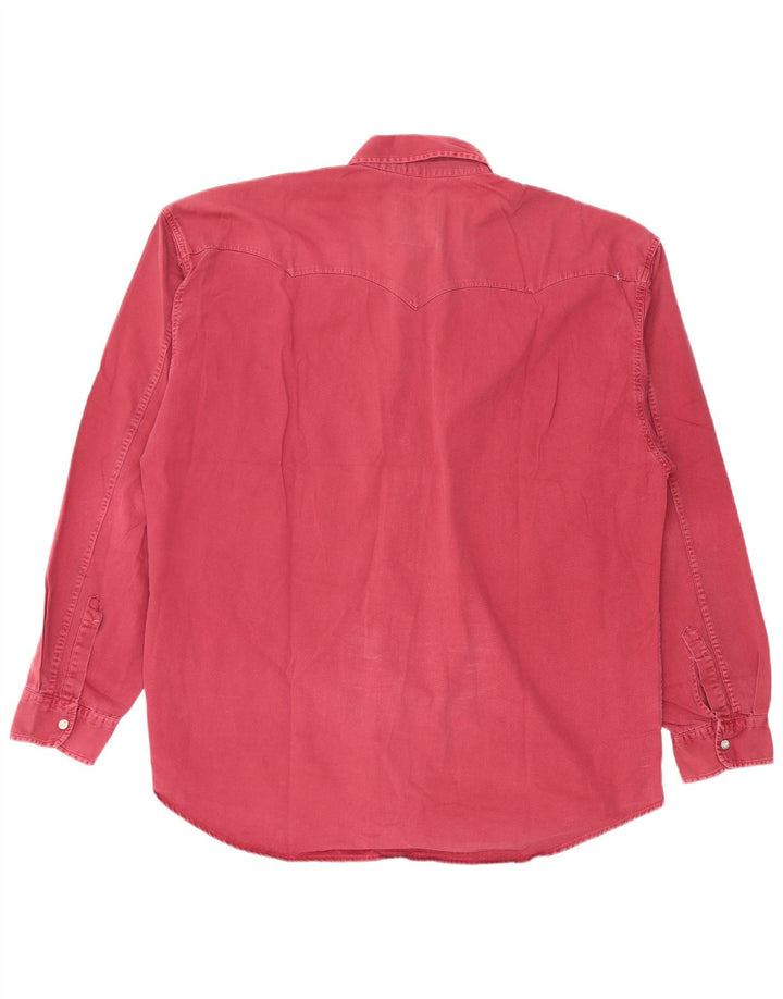 Cămașă Western pentru bărbați XL Bumbac Burgundy