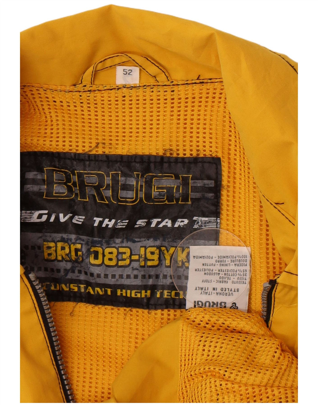 Brugi Jachetă Utilitară Bărbați IT 52 XL Bumbac Galben