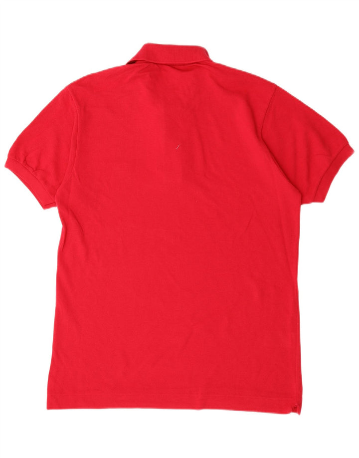Tricou polo Lacoste pentru bărbați, mărimea 4, bumbac roșu mediu