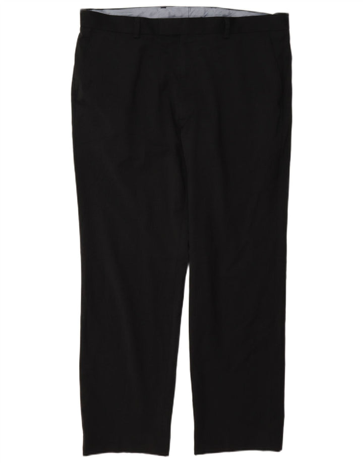 Pantaloni de costum pentru bărbați Marks & Spencer, cu tăiere obișnuită, L36 L29 Lână bleumarin