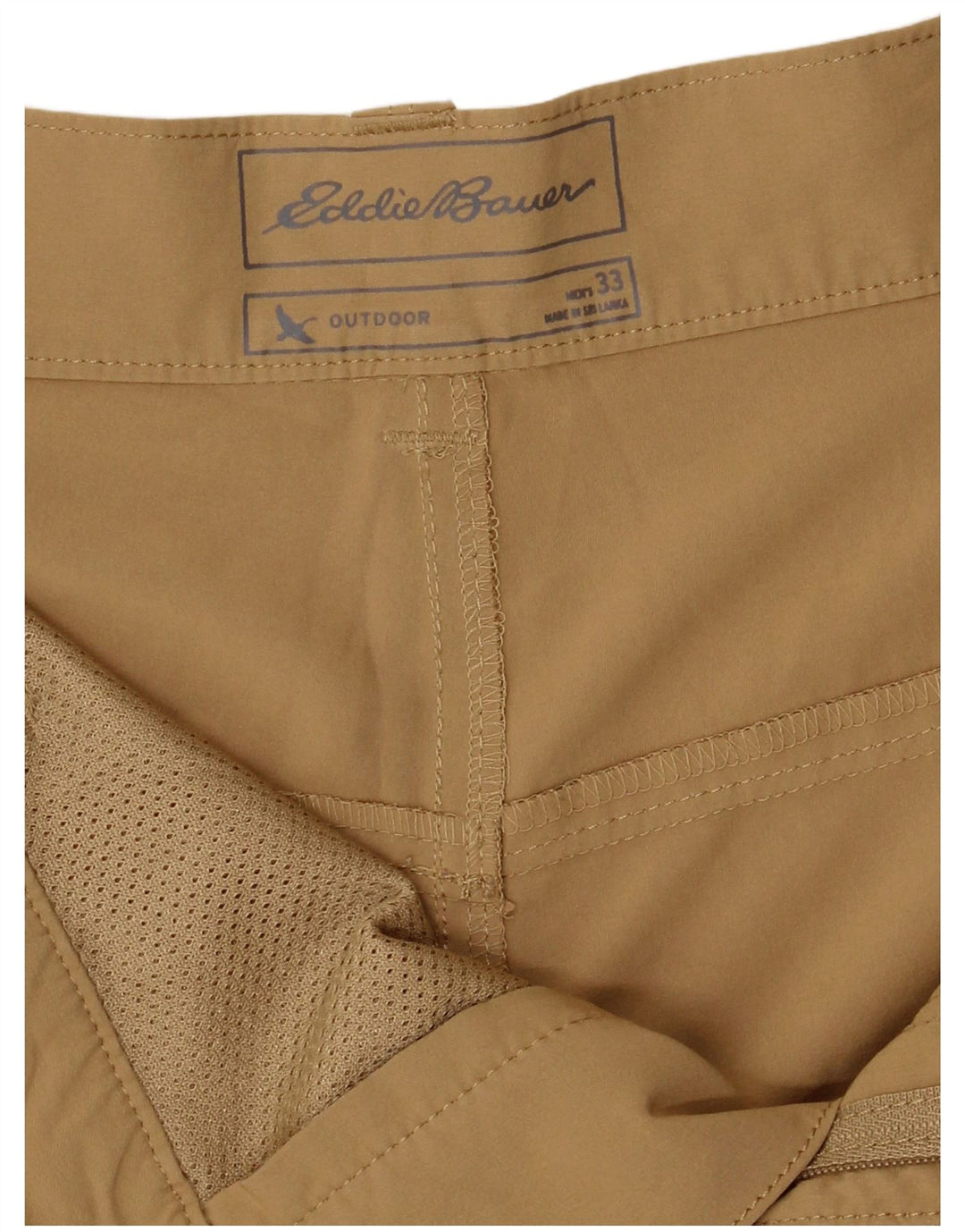 Pantaloni scurți chino pentru bărbați Eddie Bauer W33 poliester mediu bej