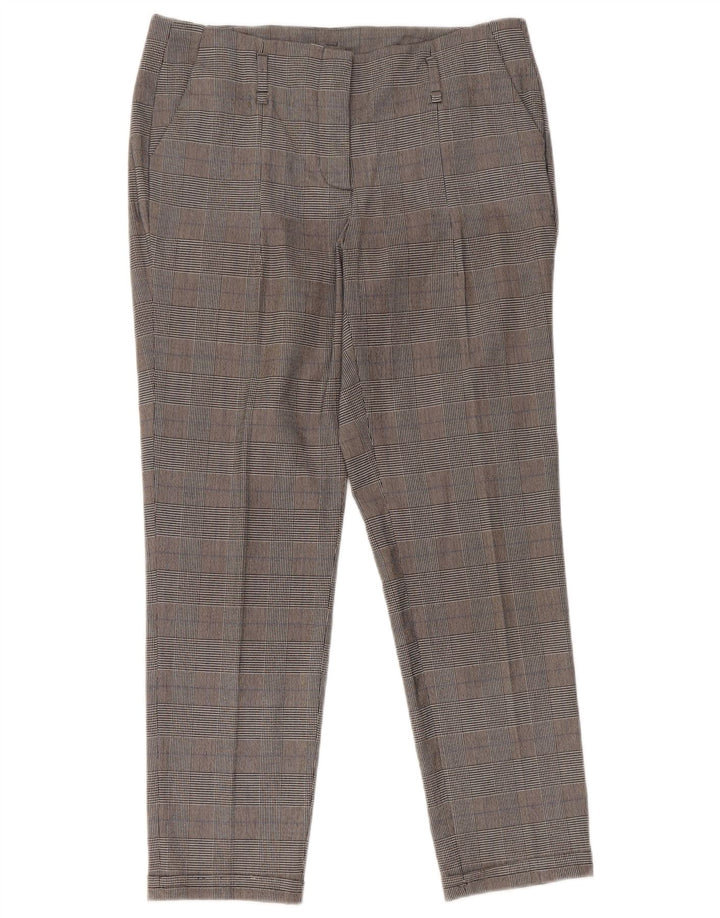Pantaloni tăiați pentru femei Zara, mici, L26 L25, gri Houndstooth