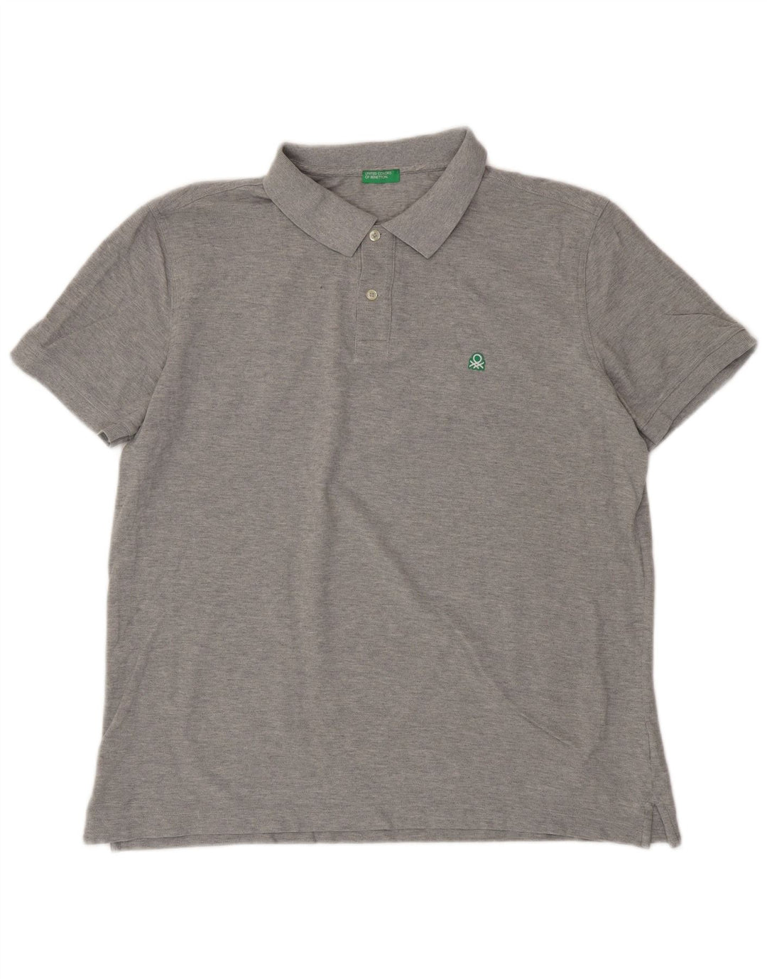 BENETTON tricou polo pentru bărbați 2XL bumbac gri