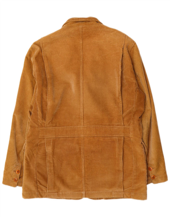 NEW ENGLAND Palton pentru bărbați din velur EU 48 Bumbac maro mediu