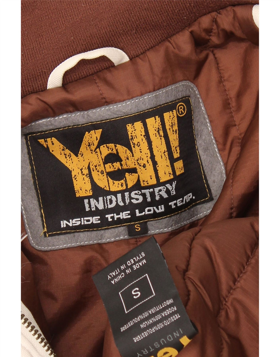 STRIGĂT! Jachetă bomber cu grafică, cu croiala largi, pentru bărbați, UK 36, poliester alb mic