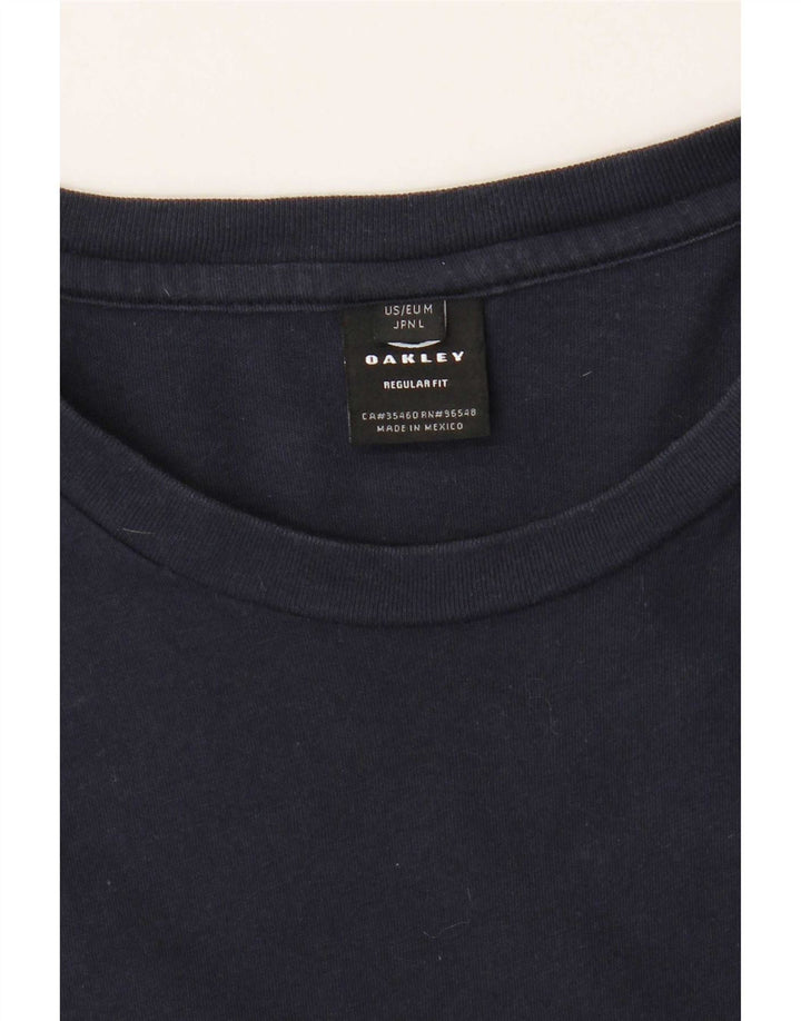 Tricou Oakley pentru bărbați, cu o formă regulată, de top mediu, albastru marin, floral