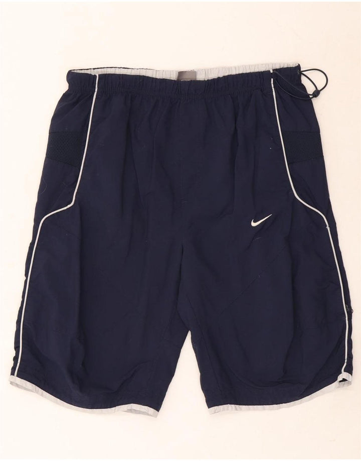 Pantaloni scurți sport Nike pentru bărbați, nailon mediu, albastru bleumarin