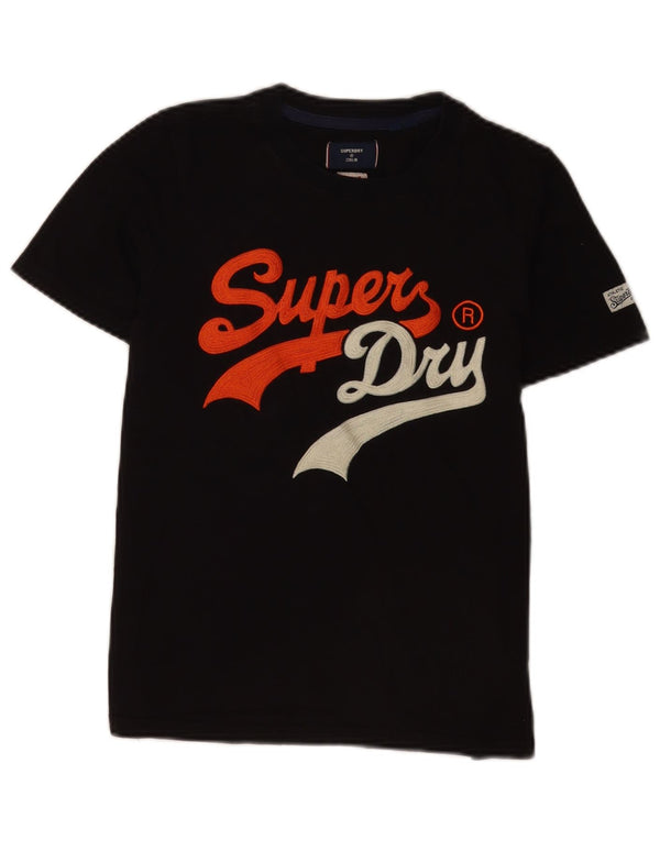 Tricou grafic Superdry pentru femei Top UK 8 Small Black Bumbac