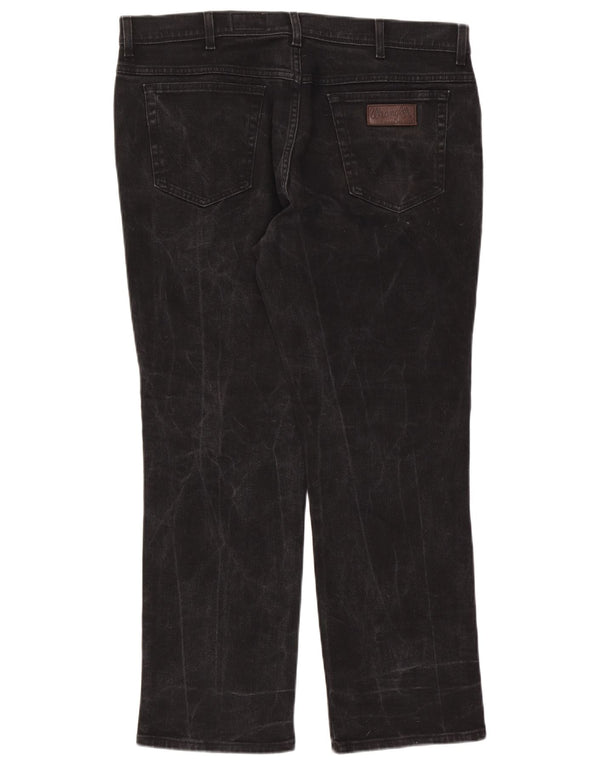 Blugi drepte stretch pentru bărbați Wrangler Texas W40 L30 bumbac negru